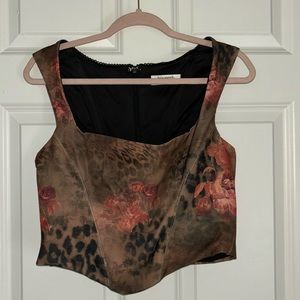 House of CB Kalina Animal Print Corset Top
